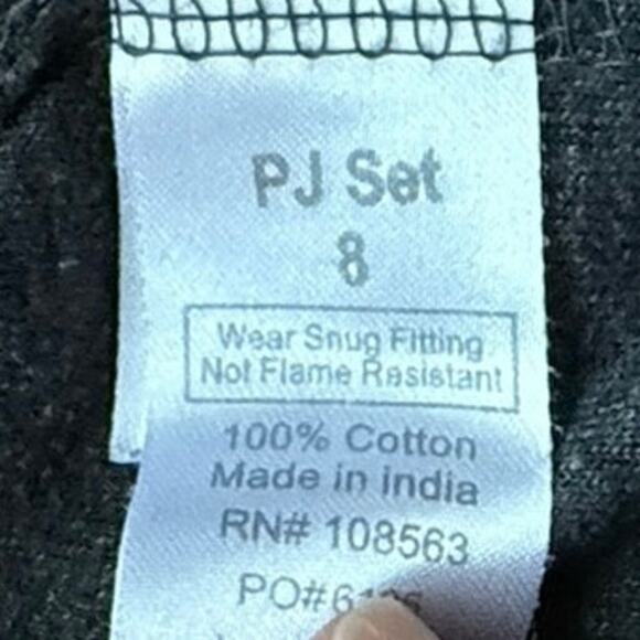 LazyOne Boys Gray/Red Moose Long Sleeve/Pants Pajama Set - 8 - Picture 6 of 9